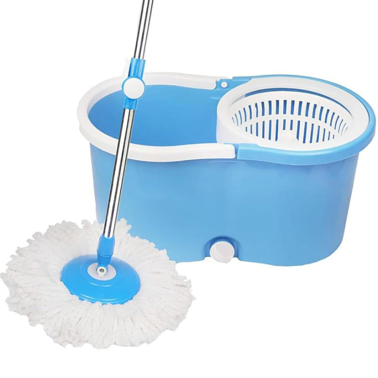 Spin Bucket Mop for Floor Cleaning,360° Rotating,Microfiber Head & Spin Wet and Dry Bucket  Adjustable Handle,Reusable Washable Mop for All Surface