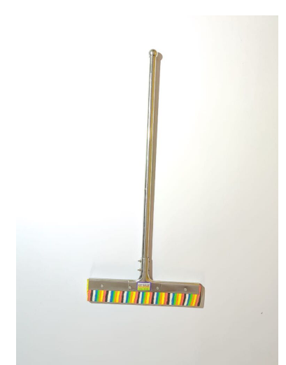 Heavy Long-Handle Stainless Steel Floor Wiper, Available in 16inch . Ideal for bathrooms, Homes, and Offices. Perfect for Multipurpose Floor Cleaning