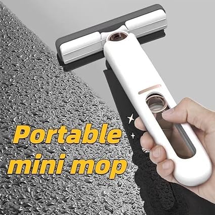 Mini Mop for Kitchen, Floor, Glass, Car  Sponges, Self Squeeze, Strong Absorbent, Wet & Dry Use, Multicolour, ABS & Sponge Material