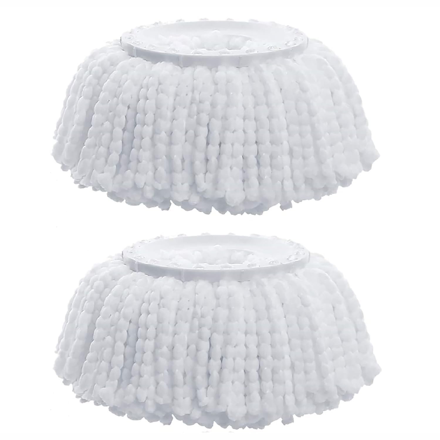 Plastic Mop Head Refill | Heavy Quality Microfiber Spin Mop Refill | Super Absorbent Pads for Floor Cleaning | Durable Virgin Plastic Core, Washable and Compatible