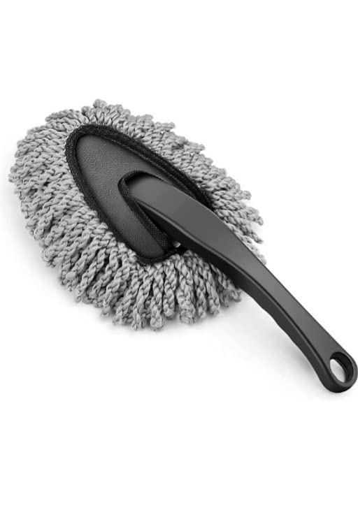 Mini Microfiber Duster Interior, Multi-Purpose Duster Brush with Handle for Car Cleaning & Household